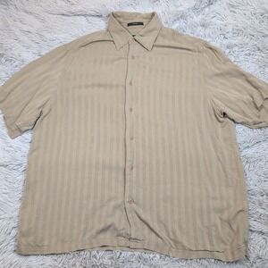 Claiborne Shirt Mens XL Silk Button Up Comfort Preppy Casual Vacay